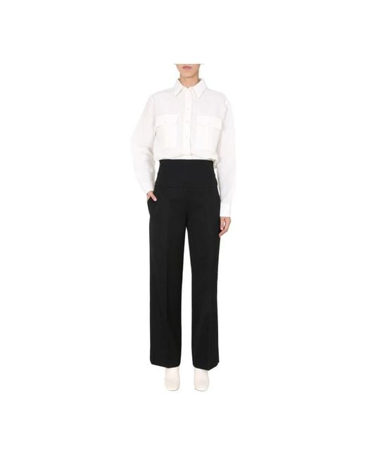 Jil Sander Black Straight Trousers
