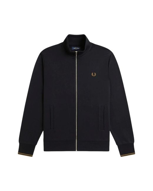 Fred Perry Hoodies & Sweatvesten ,Zwart ,Zip-Throughs in het Blue voor heren