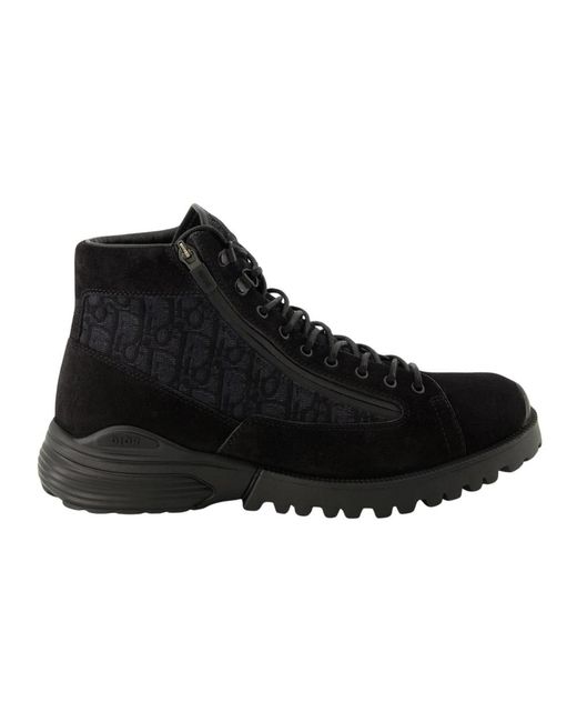 Dior Black Lace-Up Boots for men