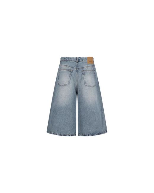 AMI Blue Denim Shorts for men