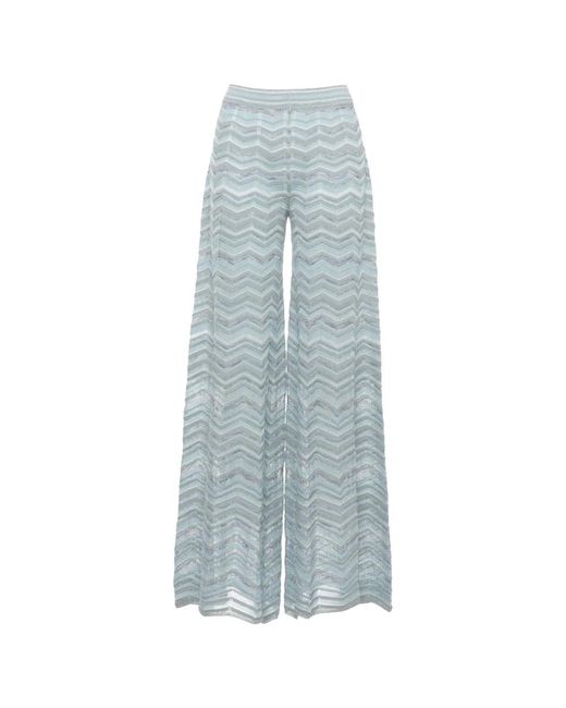 D.exterior Blue Wide Trousers