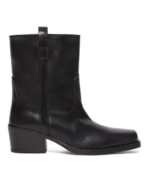 Max Mara Black Cowboy Boots