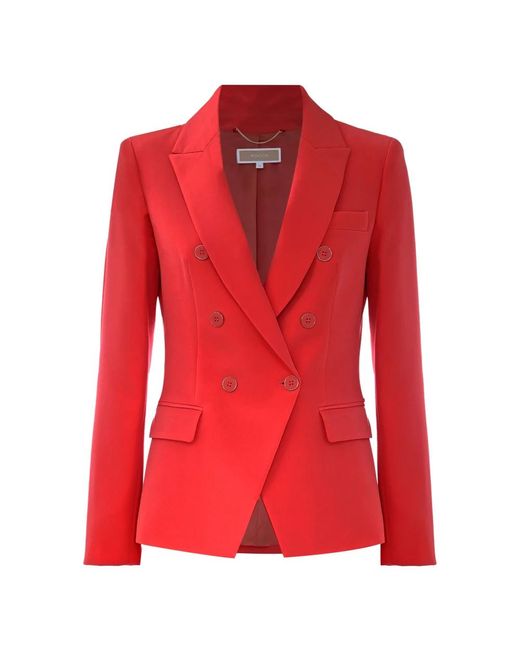Giacca doppiopetto con scollo a revers di Kocca in Red
