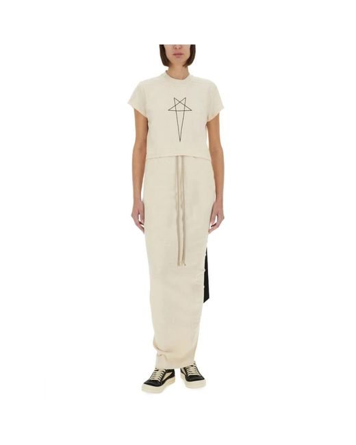 Rick Owens Natural Maxi Skirts