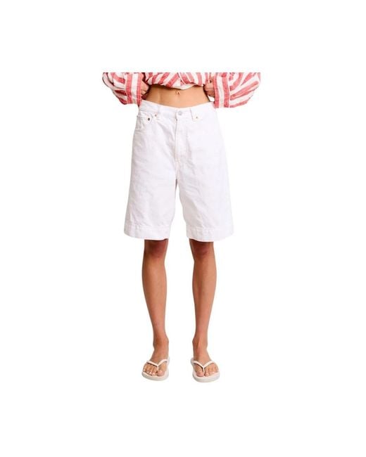 Denimist White Denim Shorts