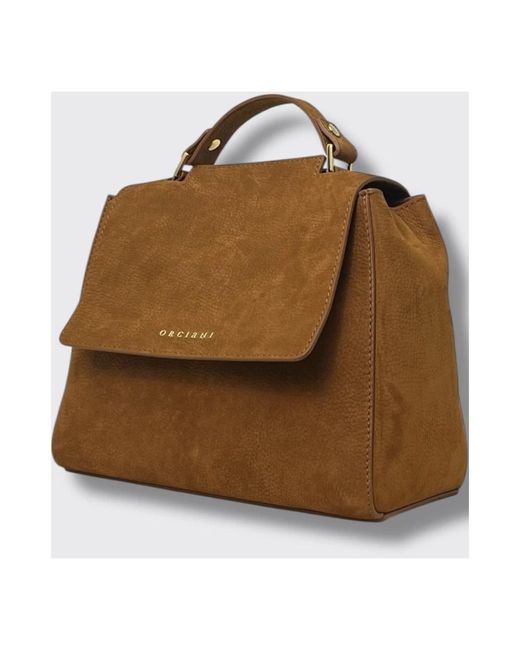 Orciani Brown Stilvolle Schultertasche Aus Nabucco-Leder