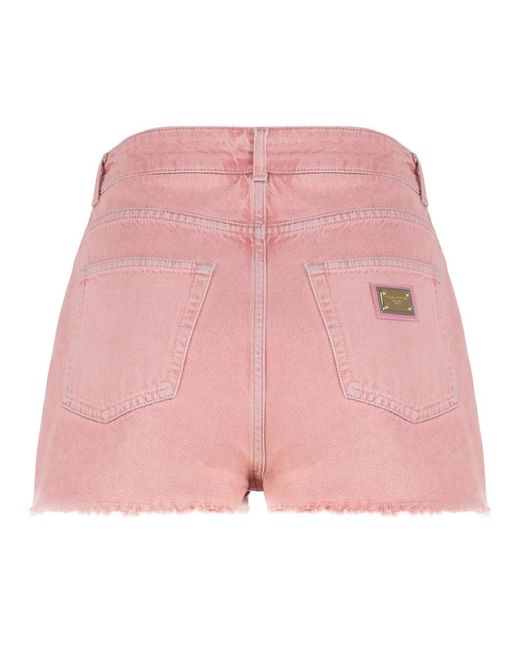 Dolce & Gabbana Pink Denim Shorts