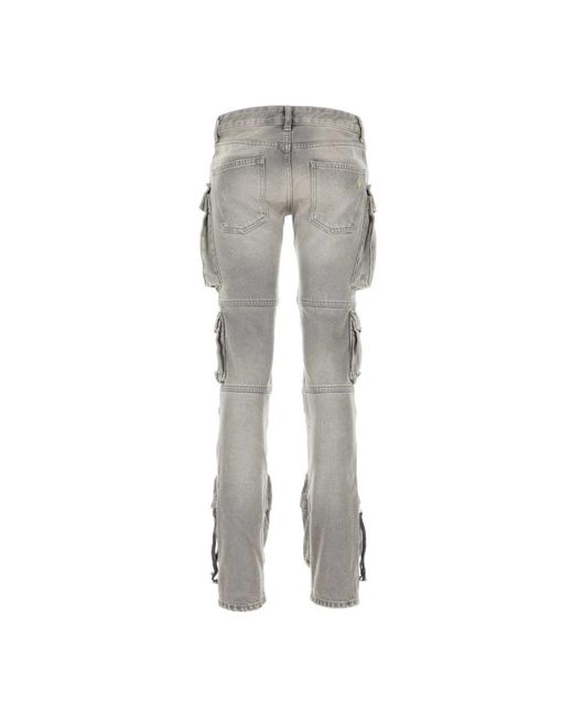 The Attico Gray Slim Fit Jeans