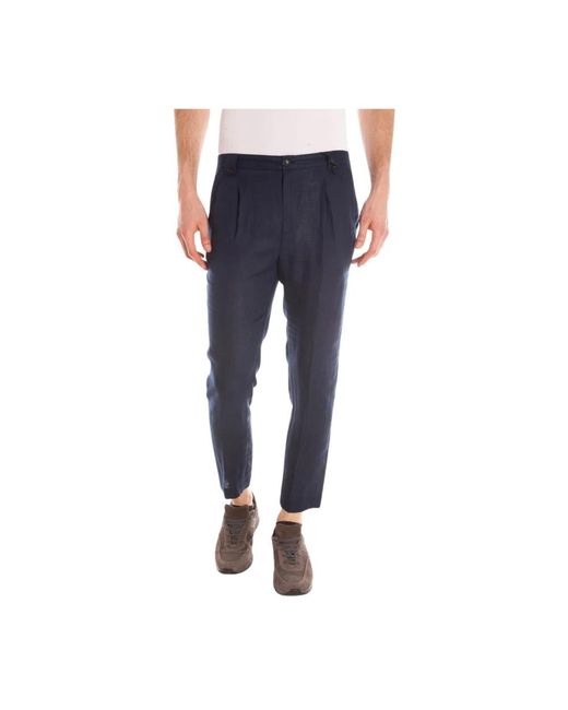 Daniele Alessandrini Blue Slim-Fit Trousers for men
