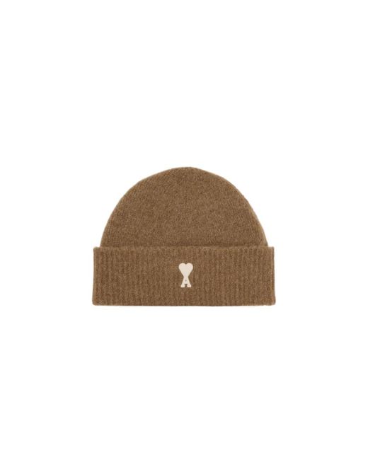 AMI Accessoires ,Bruin ,Gestreept Alpaca Mutsen in het Brown