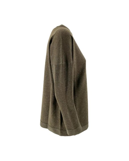D.exterior Green Round-Neck Knitwear
