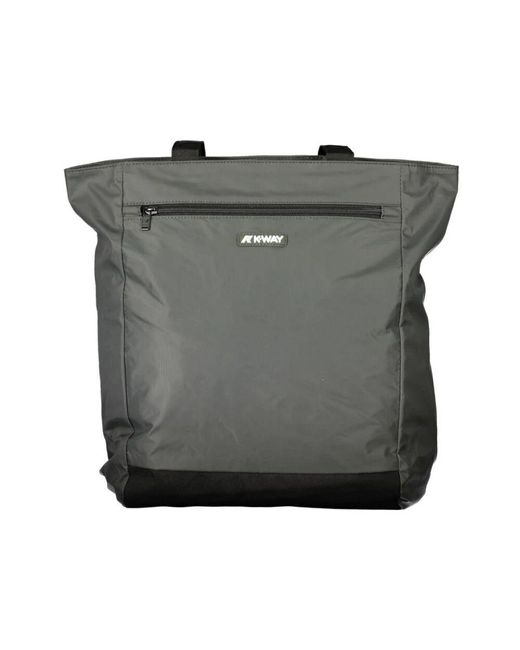 K-Way Gray Grüne polyester-handtasche