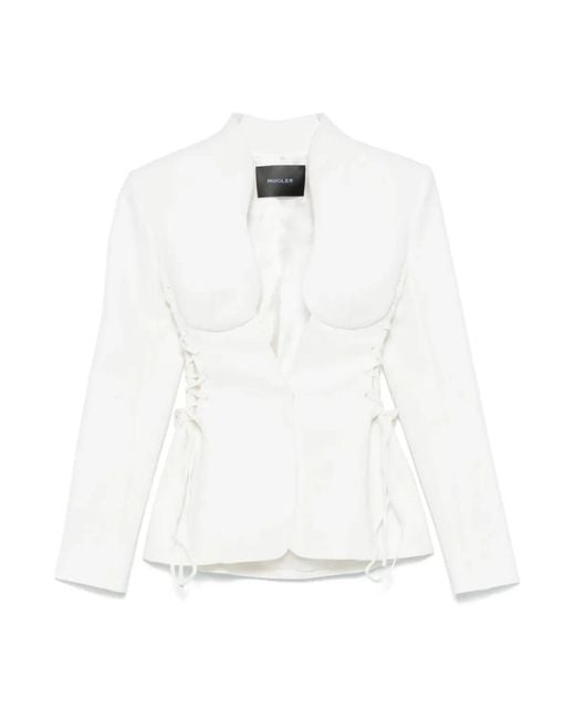Mugler White Blazers