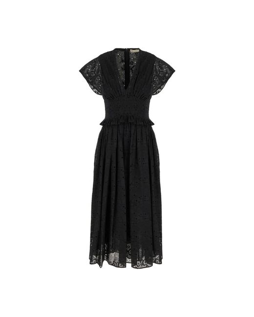 Tory Burch Black Midi Dresses