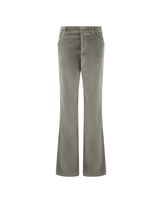 Alberta Ferretti Gray Wide Trousers