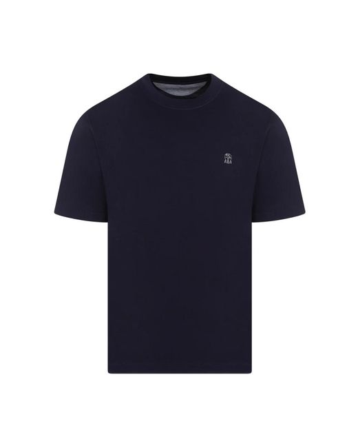 Brunello Cucinelli Blue T-Shirts for men