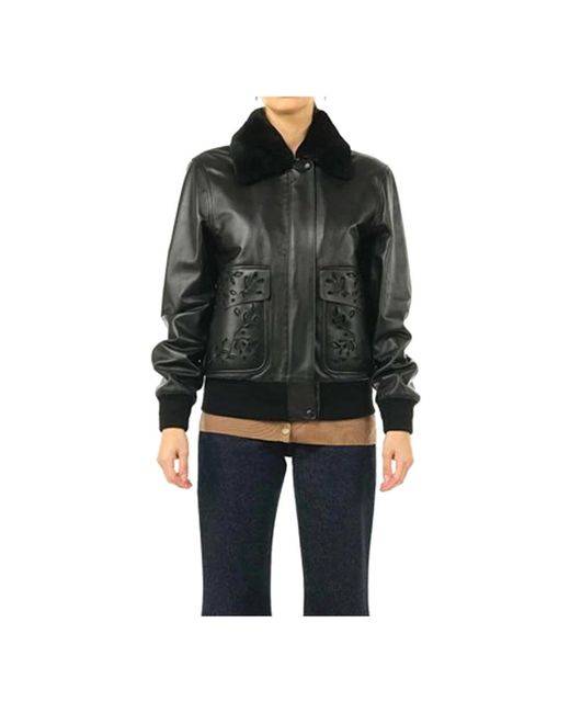 Chloé Black Leather Jackets