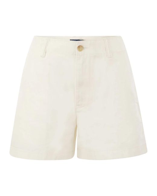 Shorts chino de sarga Ralph Lauren de color White