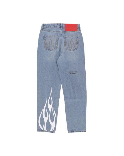 Vision Of Super Blue Straight Fit Jeans for men