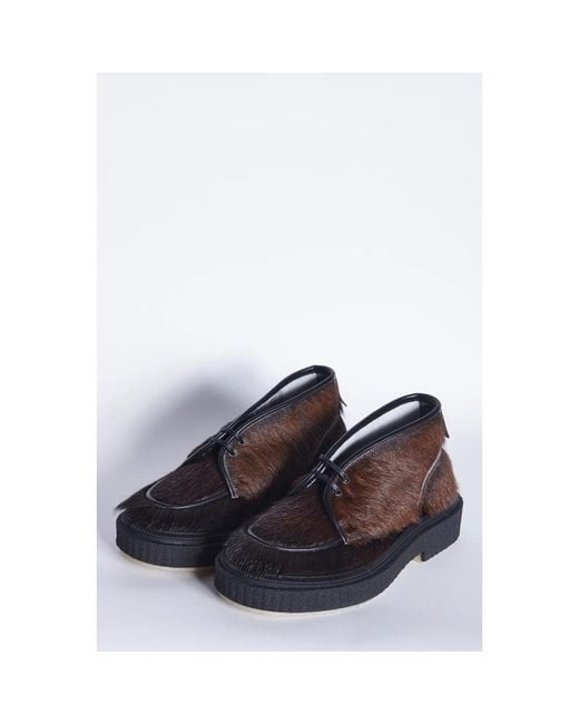 Adieu Brown Lace-Up Boots