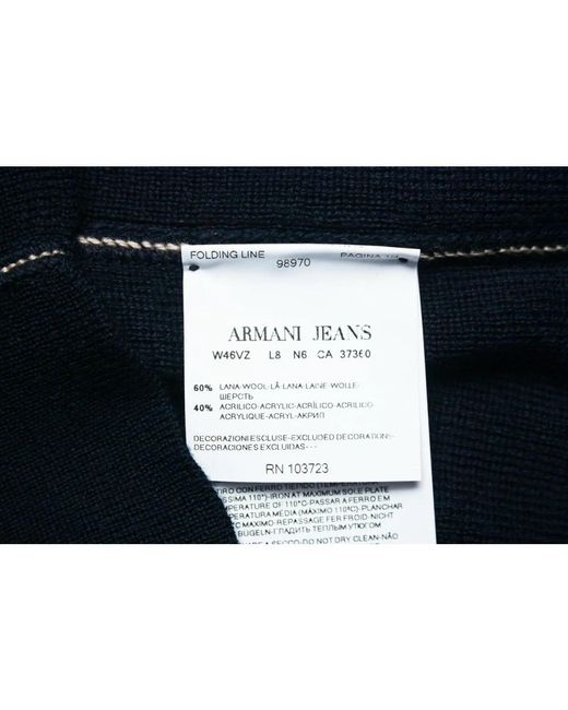 Armani Jeans Gemütlicher strickpullover in Blue für Herren