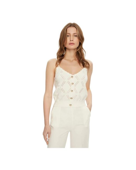 Marciano White Sleeveless Tops
