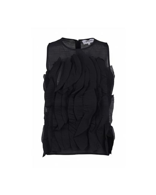 Alpha Studio Canotta Con Ruches in het Black