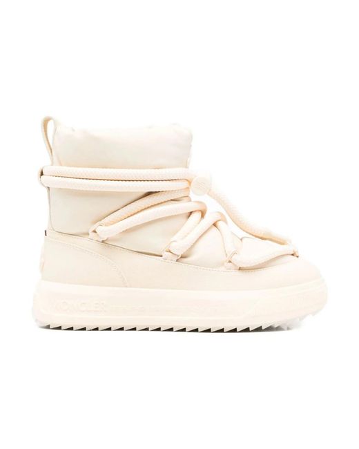 Moncler White Winter Boots