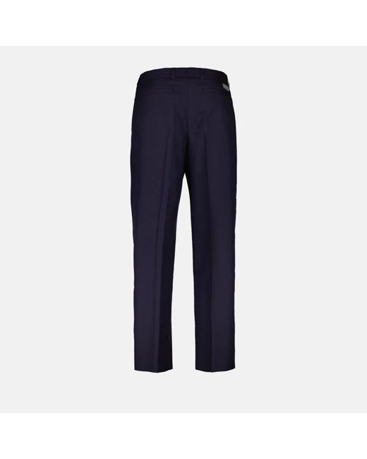Dior Blue Straight Trousers for men