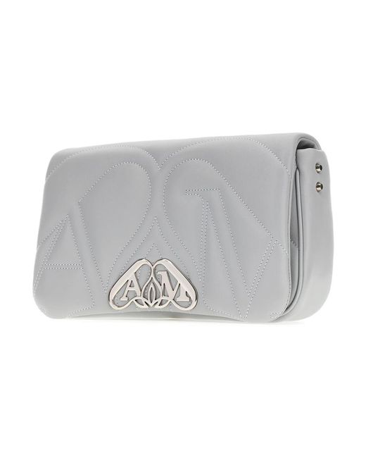 McQueen Gray Shoulder Bags
