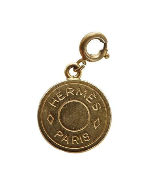 Pendentif Clou de Selle Hermès en coloris Metallic