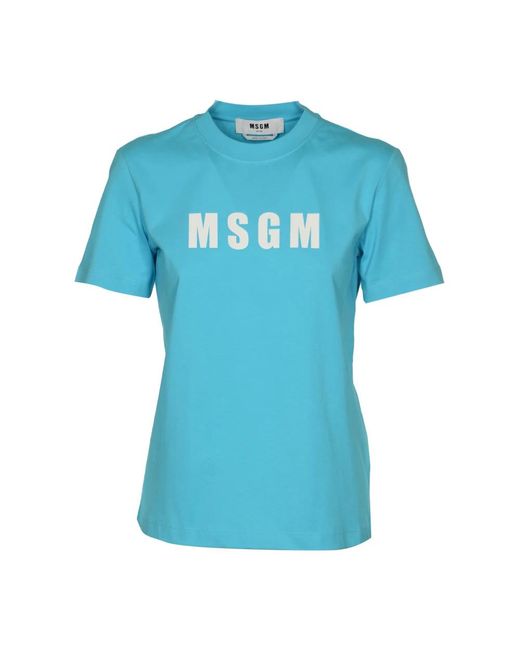 MSGM Blue T-Shirts