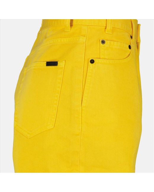 Saint Laurent Denim bermuda shorts in Yellow für Herren