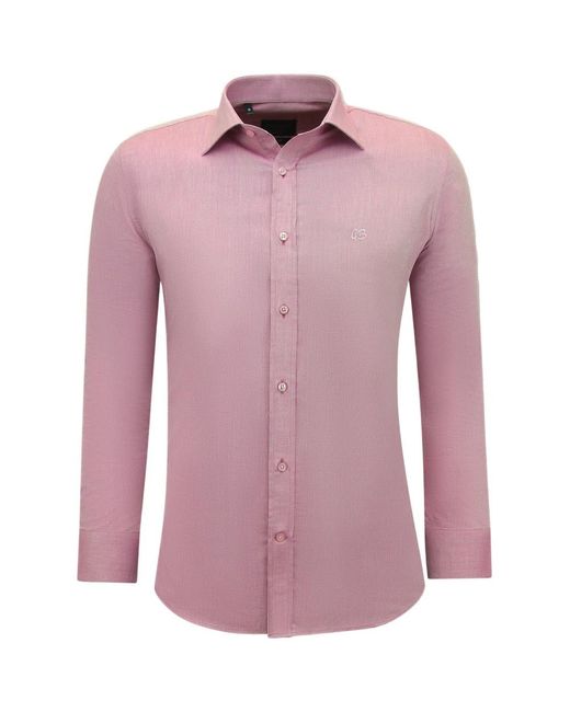 Gentile Bellini Business plain oxford hemd slim fit in Pink für Herren