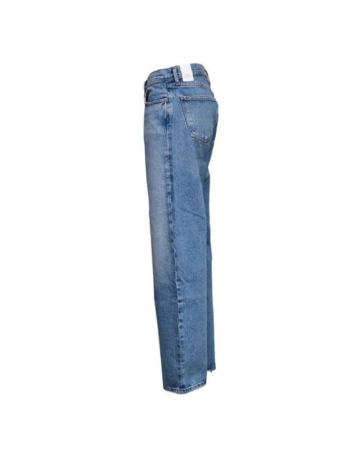 Agolde Blue Straight Jeans