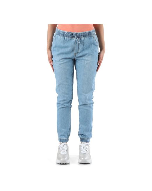 Jogger jeans con vita elastica di Guess in Blue