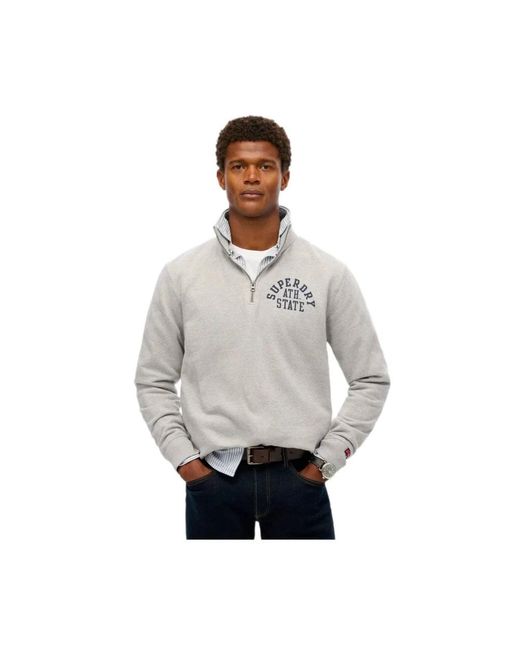 Superdry Athletic Essentials Zip-Through in het Gray voor heren