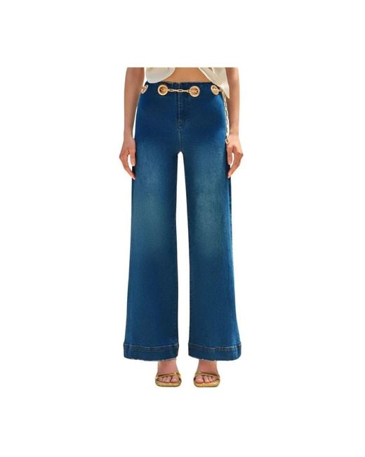 Cult Gaia Blue Wide Jeans