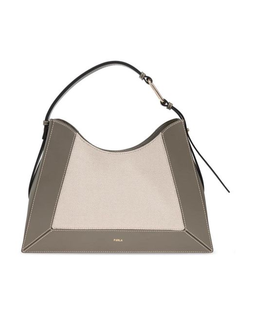 Furla Gray Baia Large Shopper Bag
