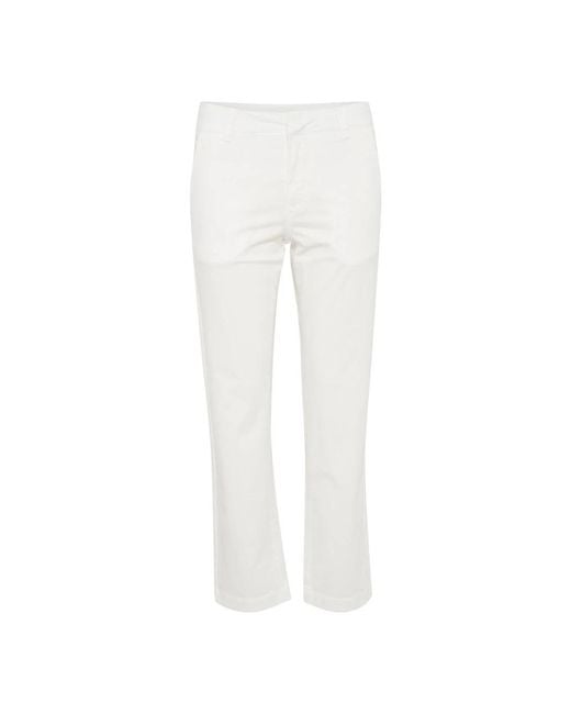 Part Two Cropped Trousers in het White