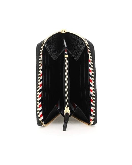 Thom Browne Accessoires ,Zwart ,Leer Portefeuilles En Kaarthouders in het Black