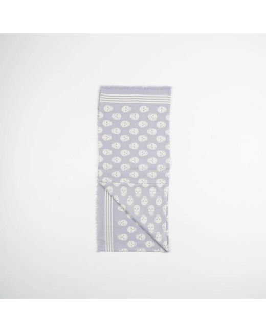 McQueen Gray Winter Scarves for men