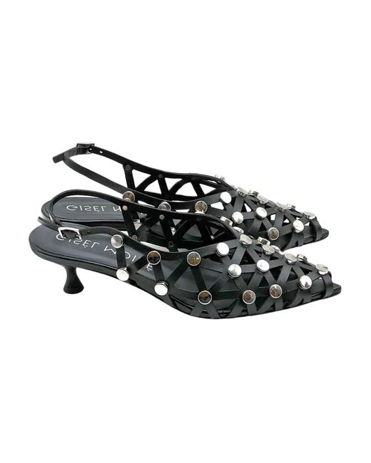 Shoes > sandals > high heel sandals GISÉL MOIRÉ en coloris Black