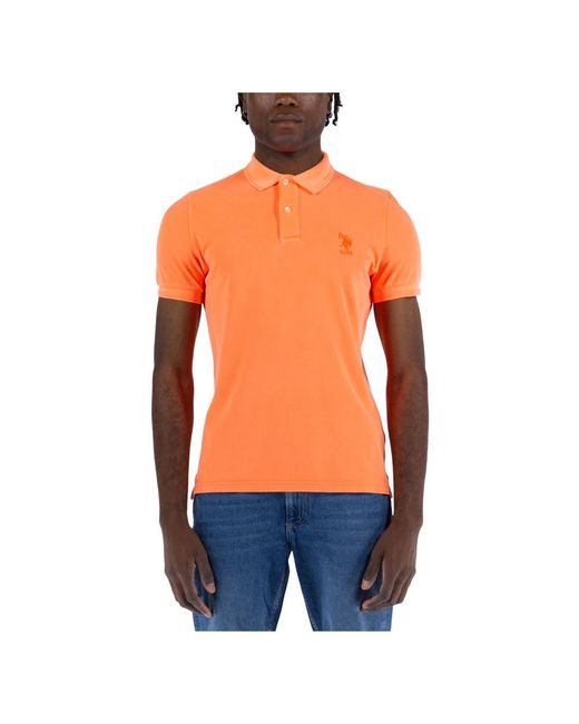 U.S. POLO ASSN. Orange Polo Shirts for men