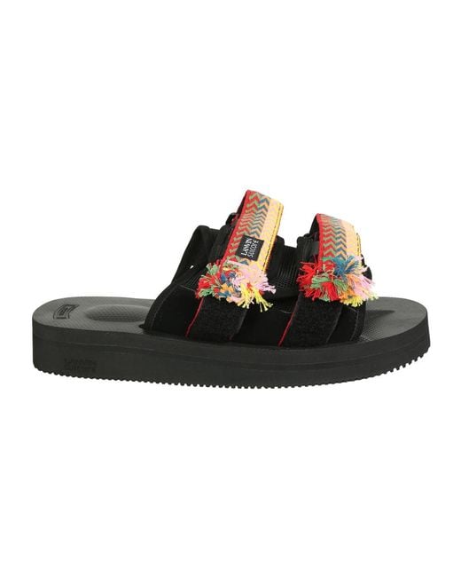 Slide sandals Lanvin pour homme en coloris Black
