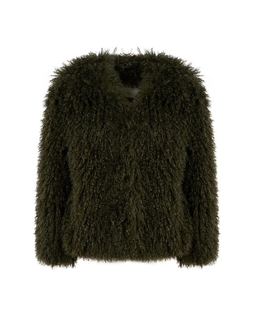 Oakwood Green Faux Fur & Shearling Jackets