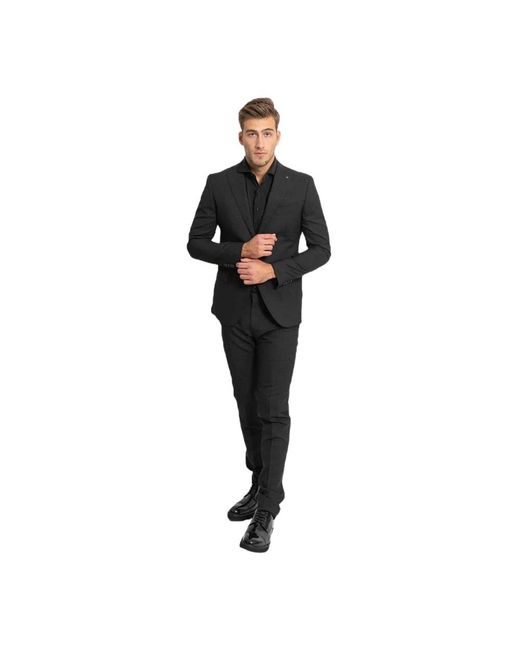 Corneliani Single Breasted Suits in het Black voor heren