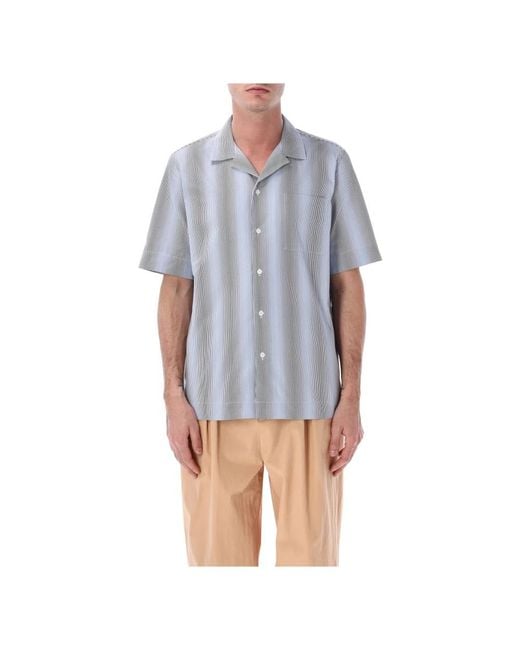 Dries Van Noten Blue Short Sleeve Shirts for men