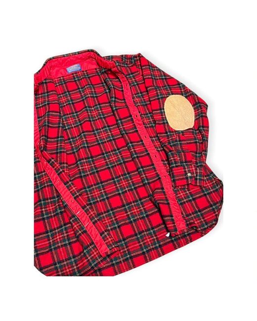Pendleton Vintage Wolltartan-Hemd in Red für Herren