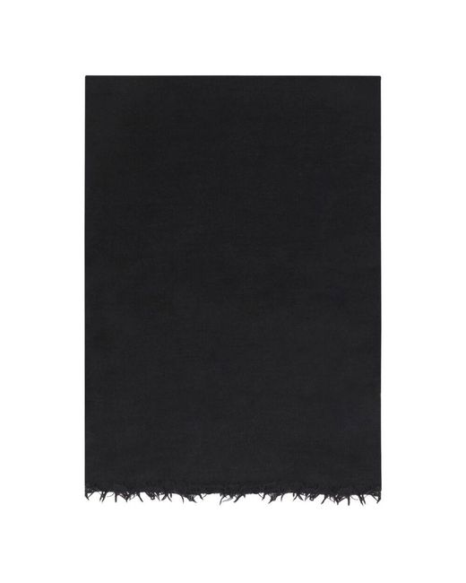 Rick Owens Mega Wollmischung Fransenschal in Black für Herren